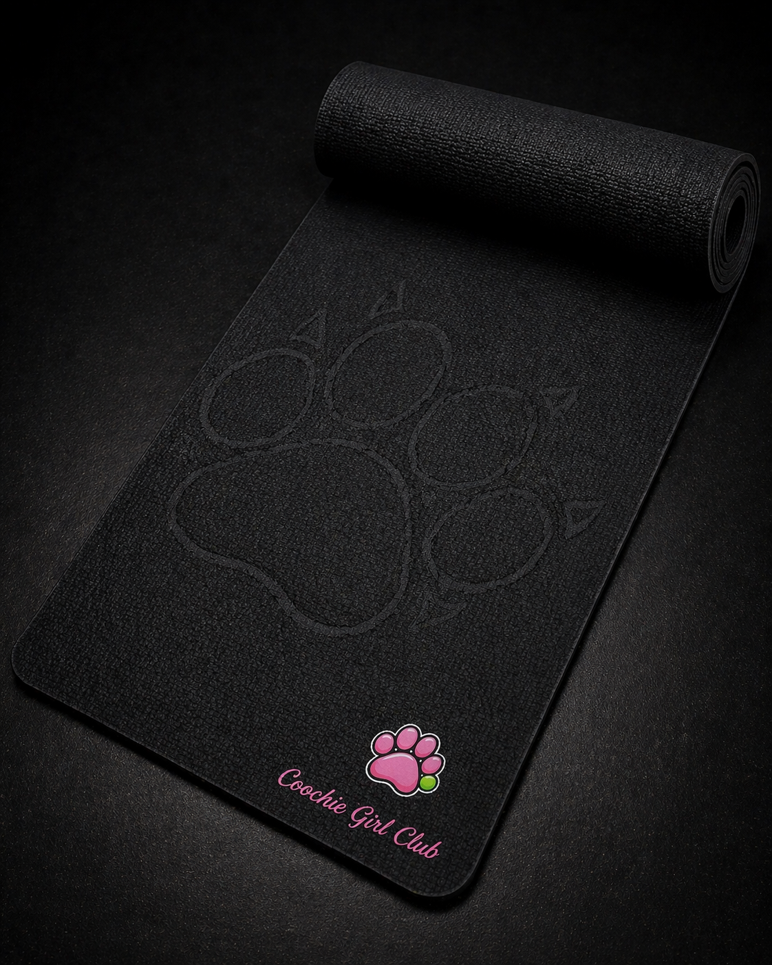 Coochie girl yoga mat
