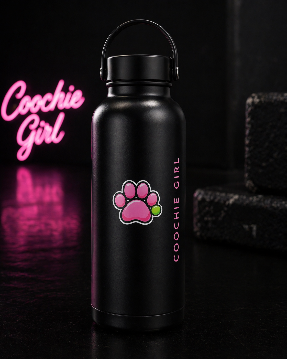 Coochie girl stainless steel drinking bottle